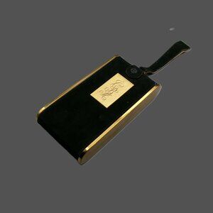 Wadsworth Black Suede Compact Wristlet Minaudiere Cigarette Holder, VTG Vanity